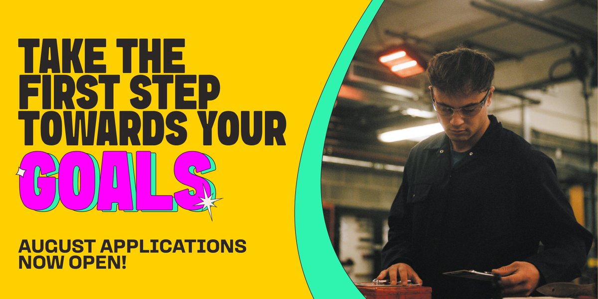 Glasgow_Clyde's tweet photo. From Engineering and Electronics to Science and Sport, we're here to help you to take the first step towards your goals. August applications are open, so ask yourself, what's the best that could happen? Find out here ๐ https://t.co/SFb9KjuiAP.
#LifeChangingStuff #AugustCourses https://t.co/0R0G17dIA1