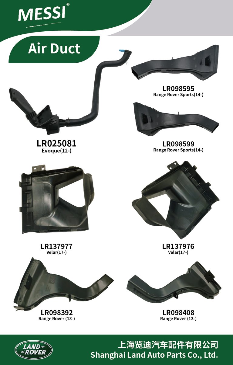 FayLandiSH's tweet photo. New Arrival😇
Air Duct

Fit for:
Velar 
Evoque 
Range Rover
Range Rover Sports

Fast Delivery &amp; 12 Months Warranty

Fay😀
Tel/WhatsApp/Wechat:+86-19116346148
QQ: 389645307
E-Mail: fayf@shlandautoparts.com
#landrover #autoparts #airduct #messiautoparts #rangerover #fyp https://t.co/SWh54dZfDt