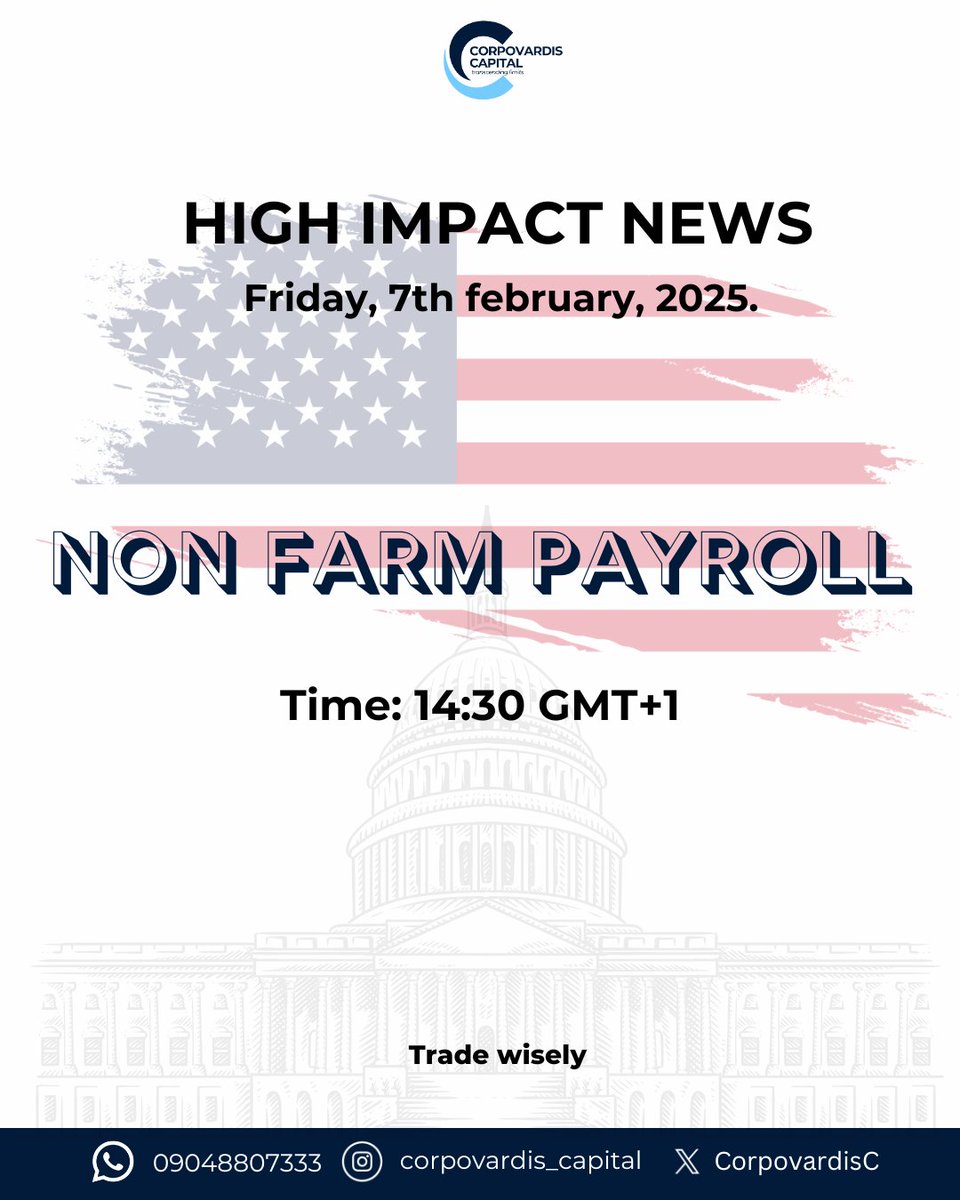CorpovardisC's tweet photo. NFP today. Trade wisely.
Trade with us by clicking on the link in our bio to join.

#nfp #nfptrading #forexnewstrading #forextrade #forex #nonfarmpayroll https://t.co/2S7TIzCl27