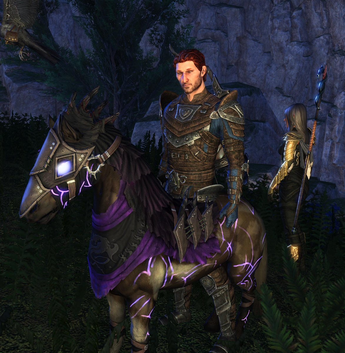 Haradraneth's tweet photo. Oh yeah know... just Bastian riding a pony 🤦‍♀️ #eso #haradraneth #ElderScrollsOnline https://t.co/iQNDEf14Yt