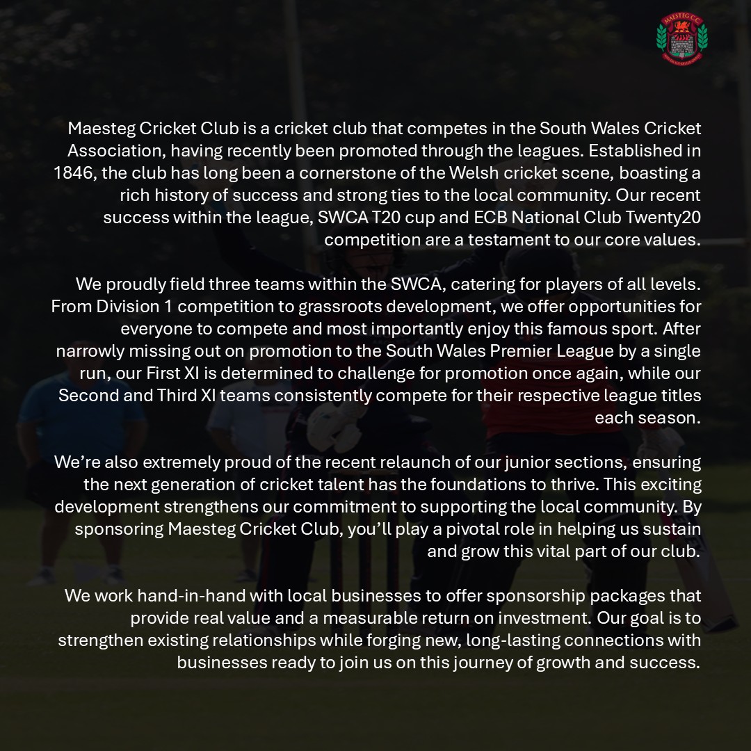 Maesteg Cricket Club tweet media