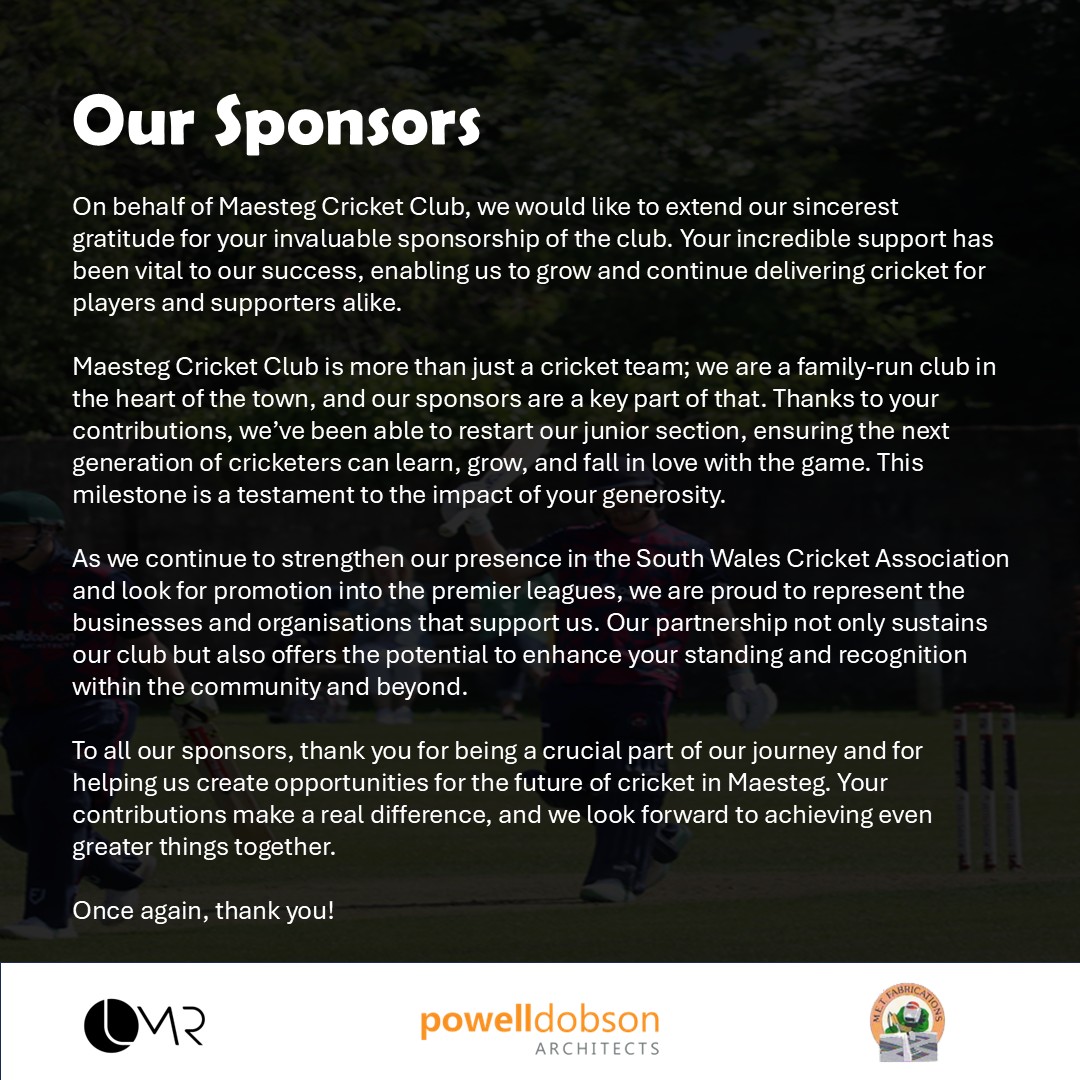 Maesteg Cricket Club tweet media