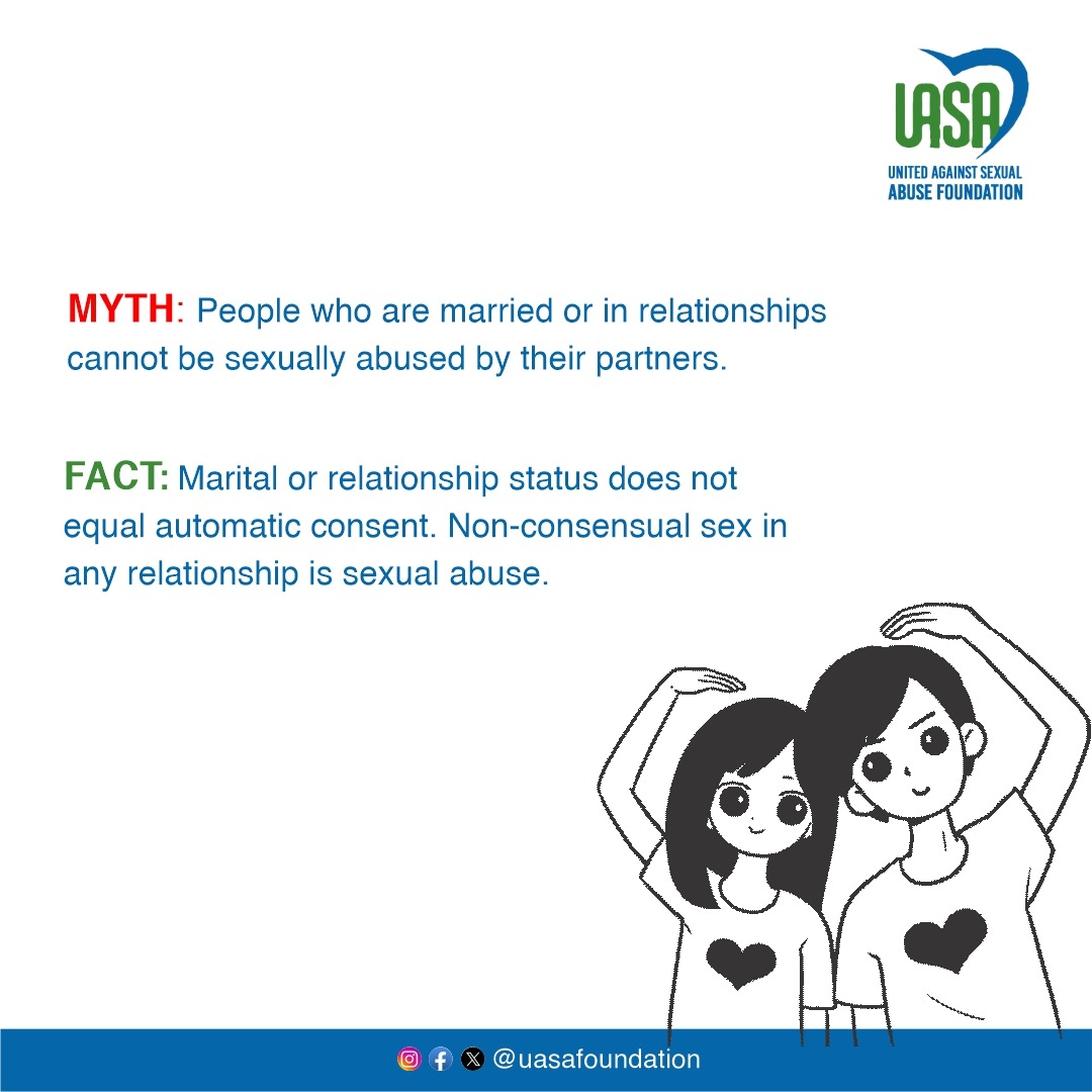 #itsnotok

Sexual Abuse and Sexual Violence Awareness Week

Establishing Facts Over Myths

#saam #sexualabuseawareness #supportsurvivors #consentmatters #breakthesilence #uasa #unitedagainstsexualabuse