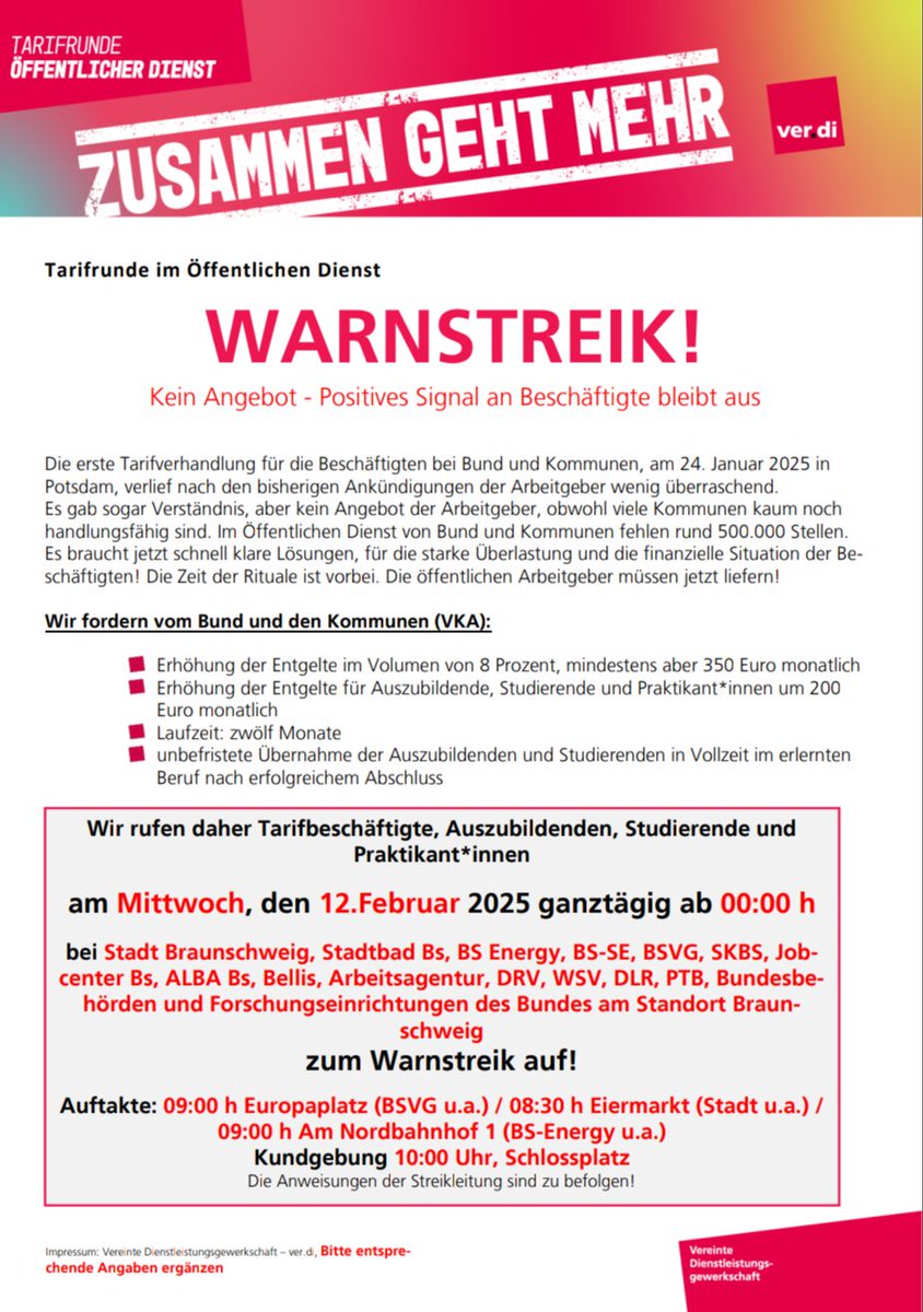 Backmack66's tweet photo. Nächsten Mittwoch wird wieder gestreikt. #braunschweig #öpnv #bs #streik #warnstreik #verdi #bsenergy #bellis #stadtbadbs #bsvg #albabs #ptb #dlr #oeffentlicherdienst #öffentlicherdienst #jobcenterbs #tarifrunde https://t.co/3IqA5ZydcH