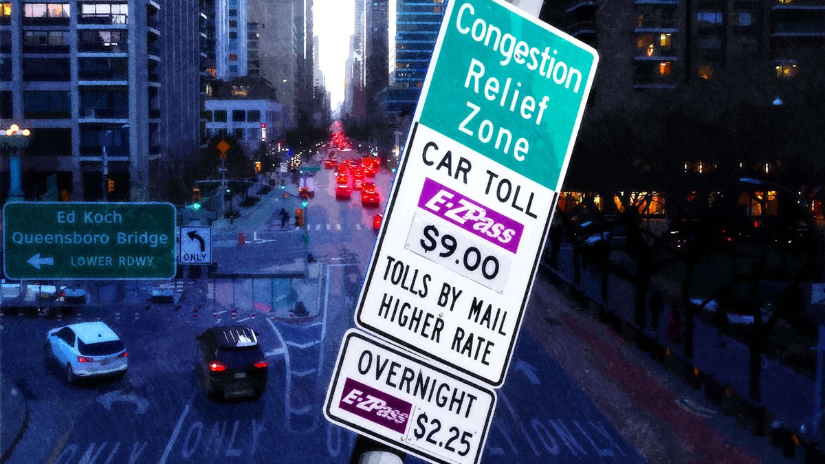 Seit 1 Monat gibt es in New York eine City-Maut von 9$/Tag. 30 Tage später präsentiert die Stadt ersten beeindruckenden Ergebnisse:

 - 1 Million Auto weniger auf den Straßen
 - Rushhour-Fahrtzeiten verkürzten sich um 59%
 - Bus-Passagierzahlen 6-21% gestiegen
 -