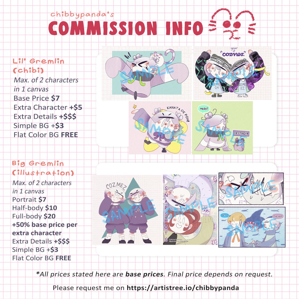 chibbypanda's tweet photo. I'm finally open for art commissions~ ✨! Please take a look at my commission form for more details: https://t.co/jT9wqkcmcM

I'll start with 5 open slots and see how it goes 🥰 https://t.co/2IJ8wURbJf