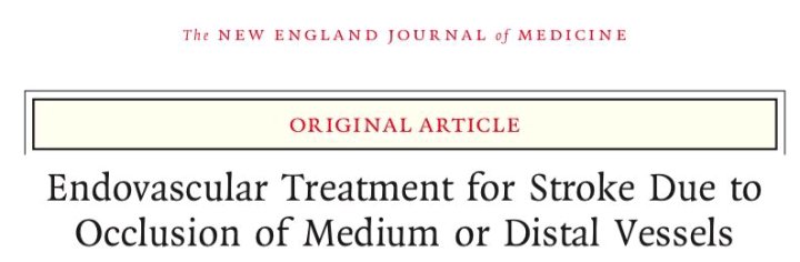 Pouria Moshayedi, MD PhD (@pouriamoshayedi) on Twitter photo Hot off the press and #ISC2025:
ESCAPE-MeVO and DISTAL trials showed no outcome benefit for #EVT in medium-distal vessel occlusion #stroke after 12 and 24hrs, respectively.
nejm.org/doi/full/10.10…
nejm.org/doi/full/10.10…
<a href="/cvsection/">CV Section</a> <a href="/RapidAI/">RapidAI</a> <a href="/MThrombectomy/">Mission Thrombectomy</a> <a href="/treatthestroke/">Treat The Stroke</a> Hot off the press and #ISC2025:
ESCAPE-MeVO and DISTAL trials showed no outcome benefit for #EVT in medium-distal vessel occlusion #stroke after 12 and 24hrs, respectively.
nejm.org/doi/full/10.10…
nejm.org/doi/full/10.10…
<a href="/cvsection/">CV Section</a> <a href="/RapidAI/">RapidAI</a> <a href="/MThrombectomy/">Mission Thrombectomy</a> <a href="/treatthestroke/">Treat The Stroke</a>