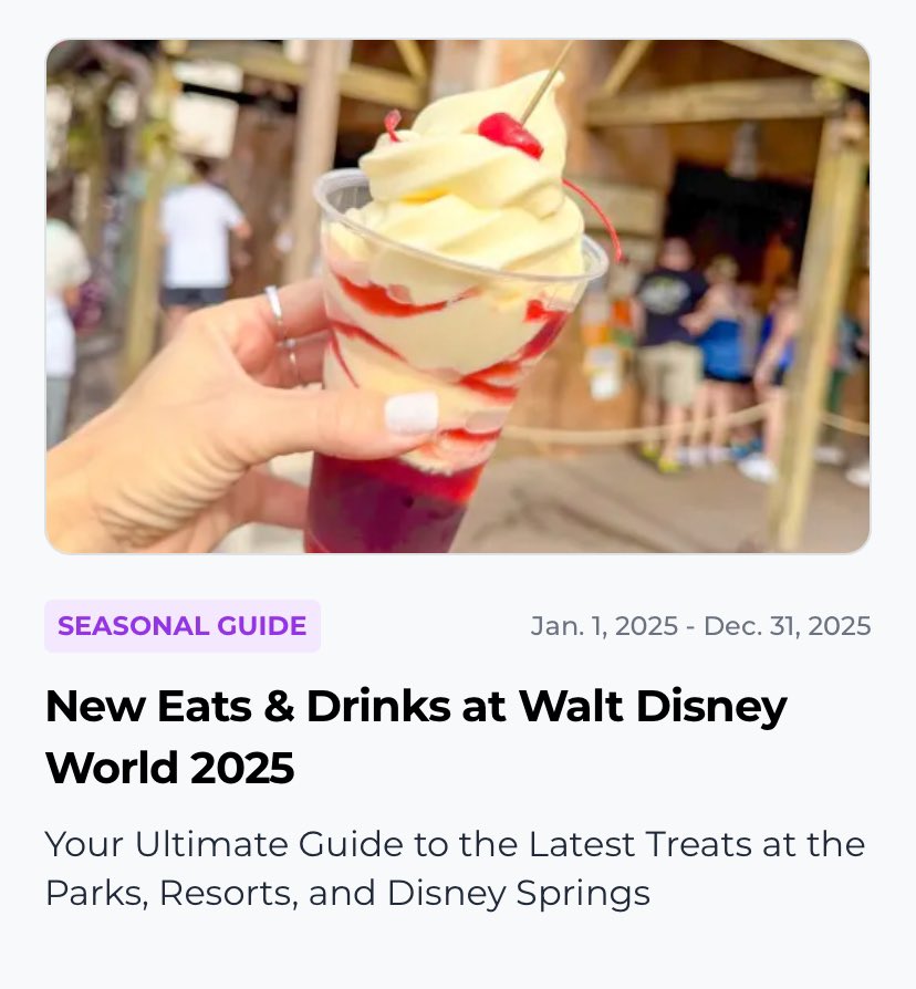 disney_foodies's tweet photo. 🍦🍽️🍹Get ready to indulge in the latest Disney eats &amp; treats! 

Check out our ultimate guide to new food &amp; drinks at Walt Disney World in 2025!

https://t.co/3QnSQHTy0w

#DisneyFood #WaltDisneyWorld #NewEats https://t.co/nbwnIAcn2n