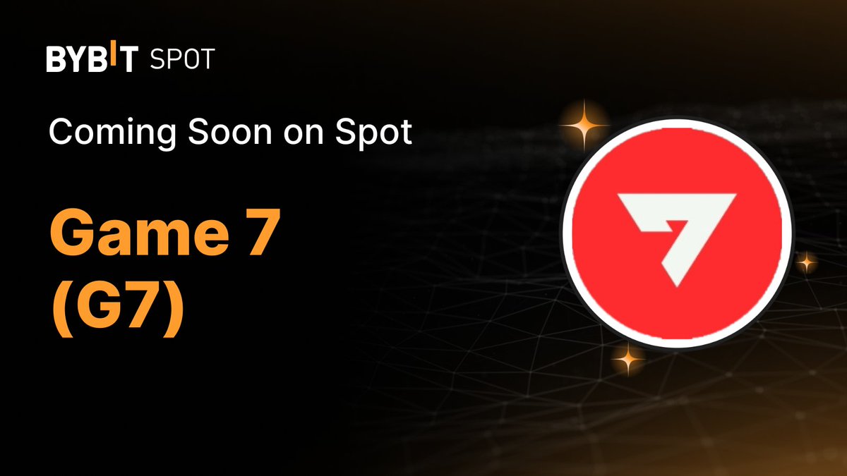 📣 $G7 is coming soon to the #BybitSpot trading platform with @G7_DAO!

Listing time: Feb 12, 12PM UTC. Deposits and withdrawals will be available via Arbitrum Network.

#TheCryptoArk #BybitListing #G7