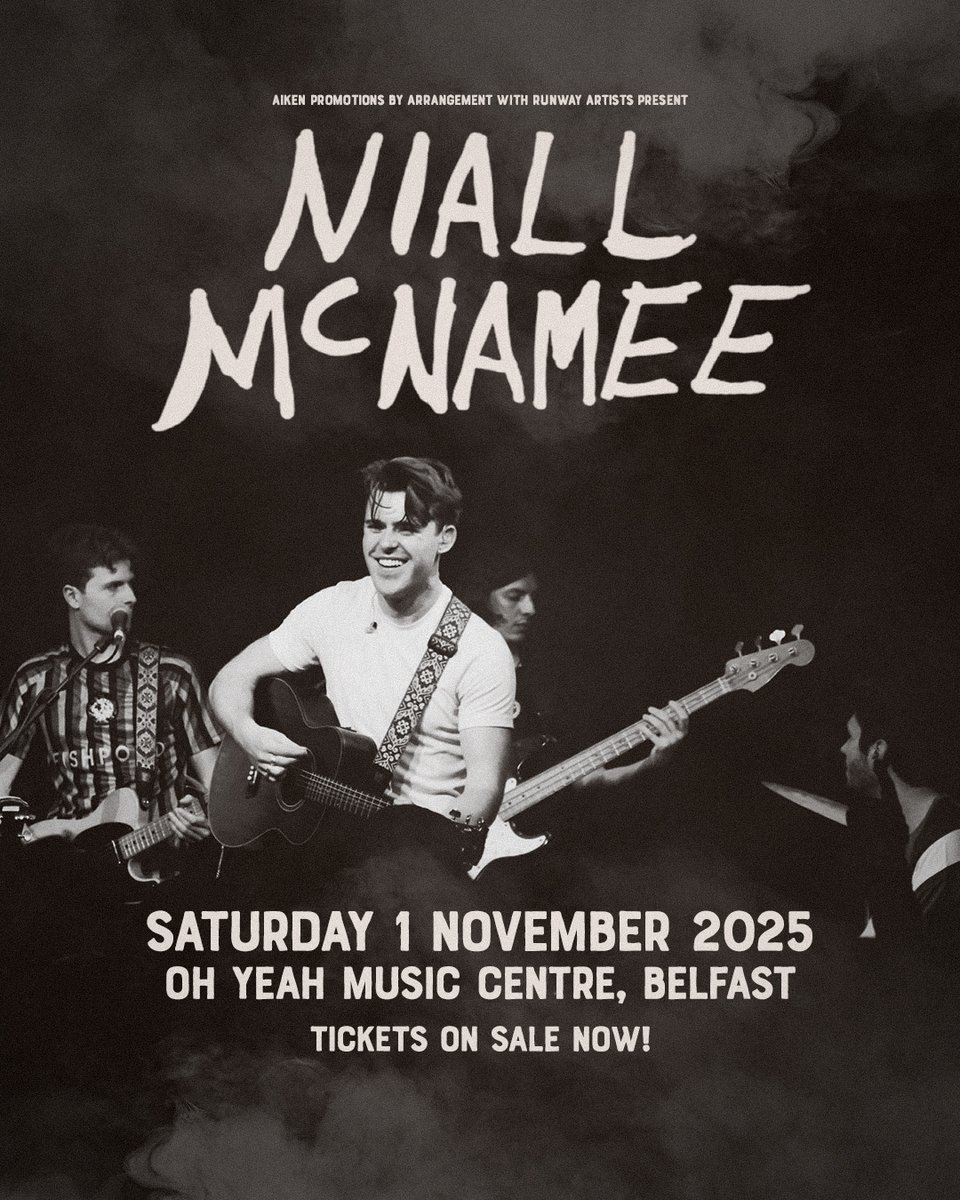Ticketmaster Ireland (@ticketmasterire) on Twitter photo ๐ซ Ahead of the release of his debut album, Irish singer-songwriter and actor <a href="/NiallMcNamee/">Niall McNamee</a> has announced shows at @WhelansLive, Dublin on 23 October and <a href="/OhYeahCentre/">Oh Yeah Music Centre</a>, Belfast on 1 November 2025.
๐ซ Tickets are on sale now bit.ly/4gEg4C4 ๐ซ Ahead of the release of his debut album, Irish singer-songwriter and actor <a href="/NiallMcNamee/">Niall McNamee</a> has announced shows at @WhelansLive, Dublin on 23 October and <a href="/OhYeahCentre/">Oh Yeah Music Centre</a>, Belfast on 1 November 2025.
๐ซ Tickets are on sale now bit.ly/4gEg4C4
