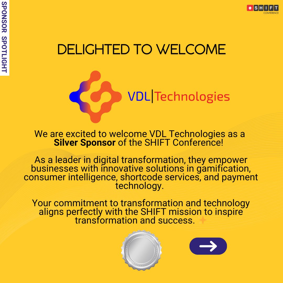 sam_adeyemi's tweet photo. We are delighted to welcome VDL Technologies @vdl_technologies as a Silver Sponsor for the SHIFT Conference! ⭐️ 

Thank you, VDL Technologies, for your invaluable support! We are excited to have you on this journey! ✨⁠

#SHIFT#SamAdeyemi https://t.co/Y82CV7w2QH