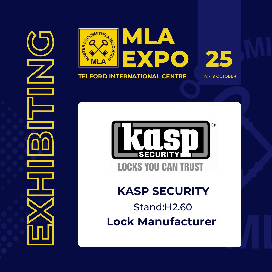 📣 We are thrilled to announce that Kasp <a href="/CK_tools/">C.K Tools</a> will exhibit at the MLA Expo 2025, Telford International Centre, Stand H2.60, from October 17–19, 2025. 📣

🔴 EXHIBITOR LIST 🔴
locksmiths.co.uk/mla-expo/exhib…

🔒 EXHIBIT 
locksmiths.co.uk/mla-expo/book-…