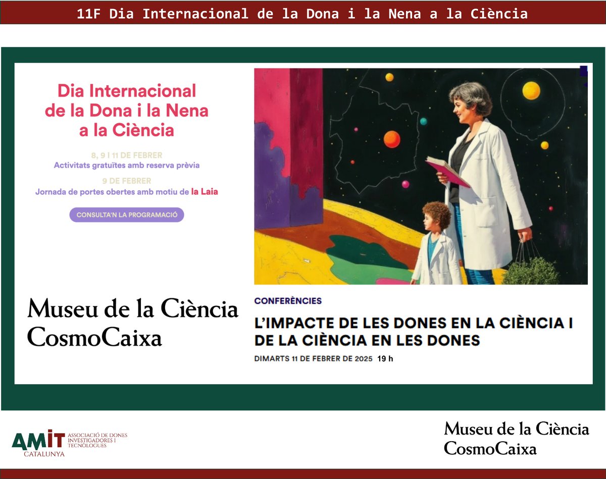 ¿Quieres saber más sobre el impacto de las mujeres en la ciencia y tecnología? Con motivo del #DíaInternacionaldelaMujerylaNiñaenlaCiencia estaremos el próximo #11F en el <a href="/CosmoCaixa_CAT/">Museu de la Ciència CosmoCaixa</a> dialogando sobre cómo lograr una ciencia más inclusiva y diversa. cosmocaixa.org/es/p/el-impact…
