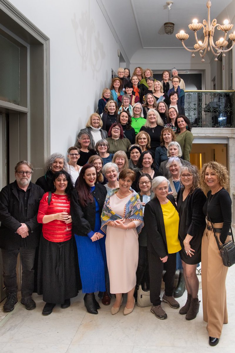 IrlAmbNL's tweet photo. Looking back on two very successful weeks of #Bloodroot here in The Hague. We were very proud to partner with @Pulchri and @hamiltongallery on the exhibition of 110 paintings by Irish women, all inspired by the powerful poetry of @NiChurr. 1/3 https://t.co/5AYdZOYPW2
