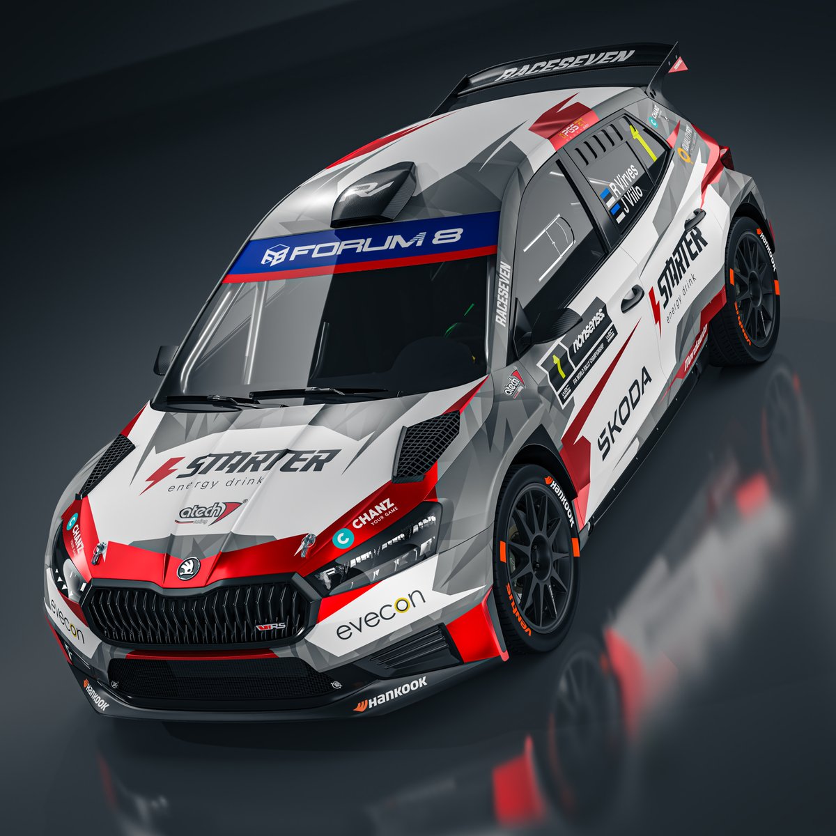 robertvirves's tweet photo. Our ride for nonscoring WRC rounds in 2025📷
You like it as much as we do?📷
Design by Nonsenss Design
#STARTER • #Evecon • #QualityFry • @MotorsportSkoda • @racesevencom • @ChanzGames • #Nordauto • #Atech • @OfficialWRC • #wrc2 https://t.co/MwPt81iORg