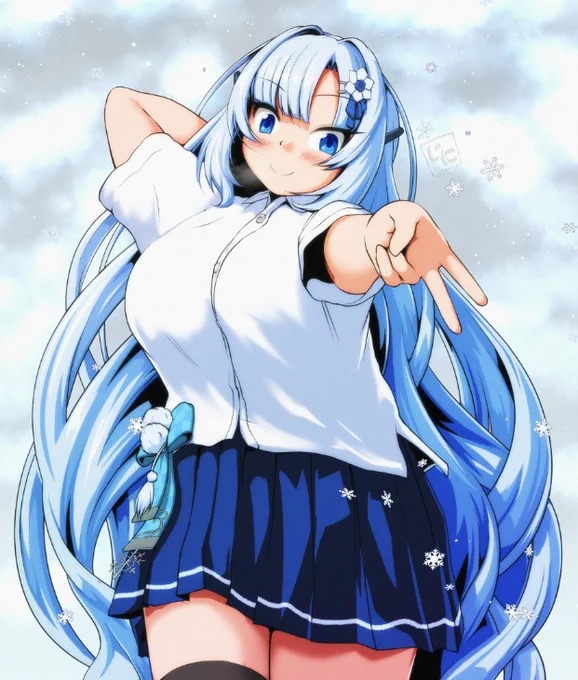 雪さんのいろをぬりましたペン試験とはいえ、さむさむしい恰好をさせちゃったけど雪の妖術つかうからしかたないよね 