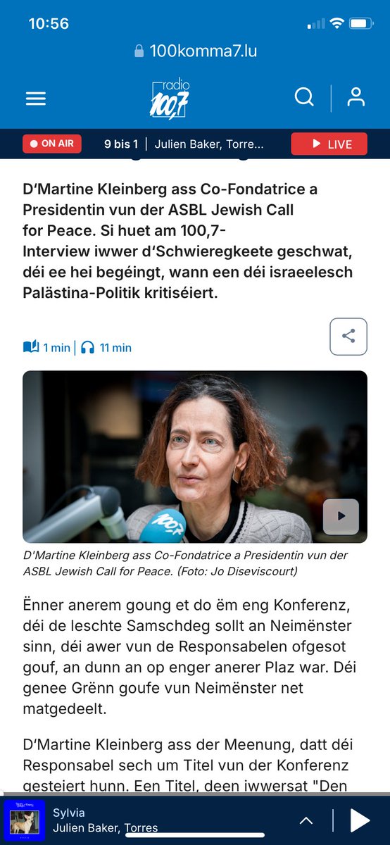 100komma7.lu/news/Invitee-v…
De la difficulté de critiquer Israël et son instrumentalisation de la mémoire de la Shoah. Interview en français sur radio 100,7.