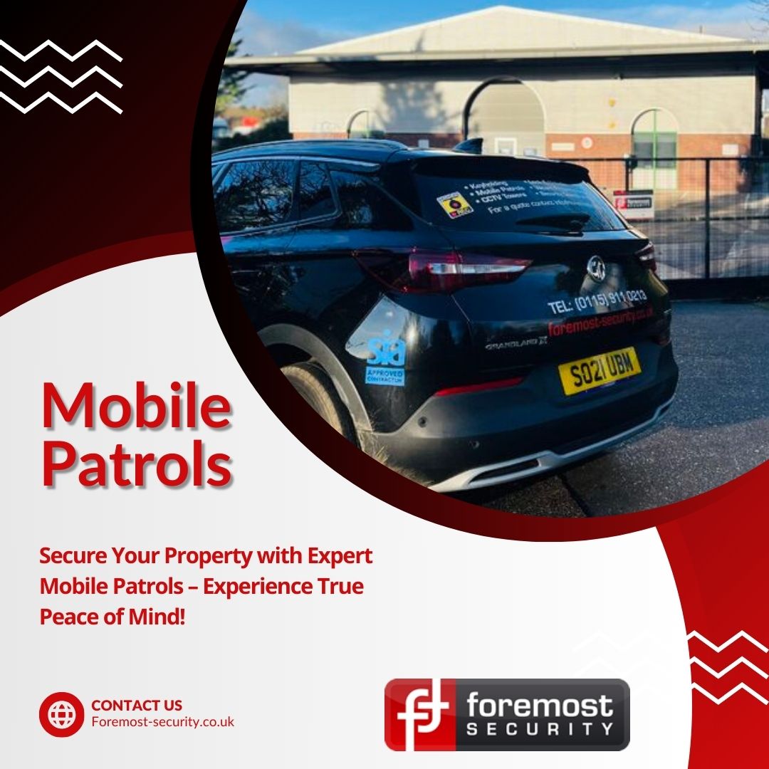 Enjoy peace of mind with Foremost Security! 
Our trained professionals conduct regular mobile patrols to secure your property, deter threats and ensure safety. 
Focus on what matters while we handle your security. Call today! >> ow.ly/cGwj50UTX94