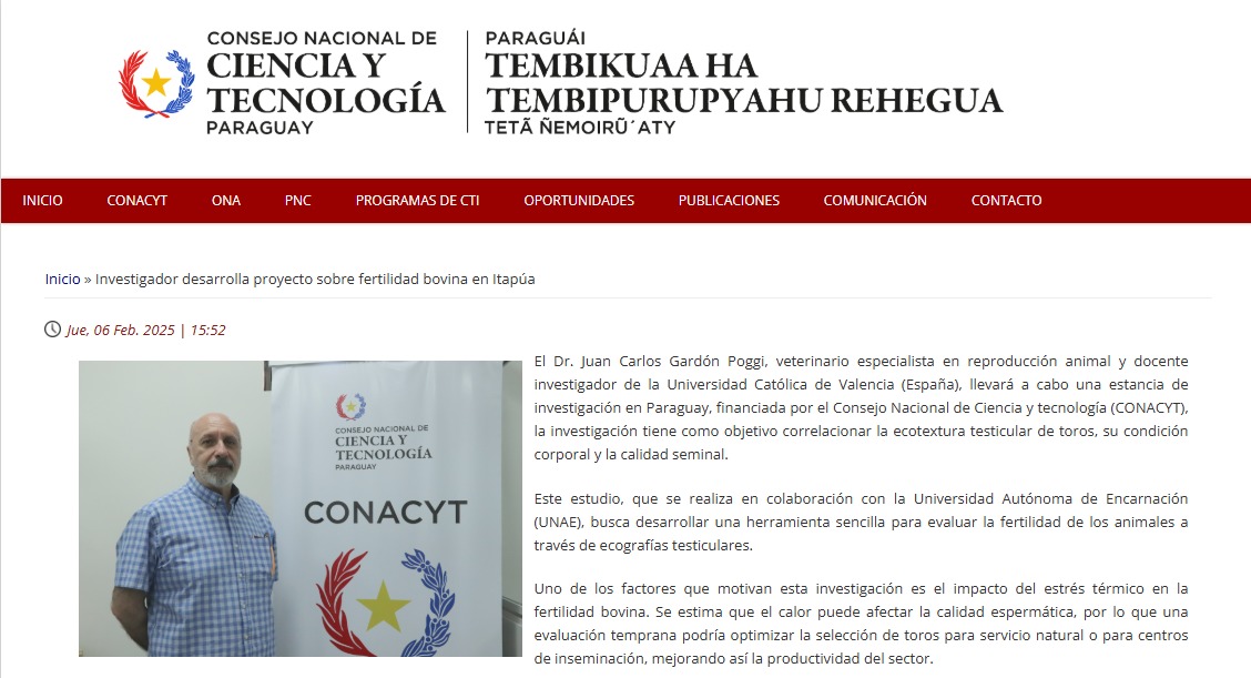 #EsEnLaUNAE
conacyt.gov.py/investigador-d…

<a href="/conacytparaguay/">Conacyt Paraguay</a> 
<a href="/UNAE_Enc/">UNAE</a>