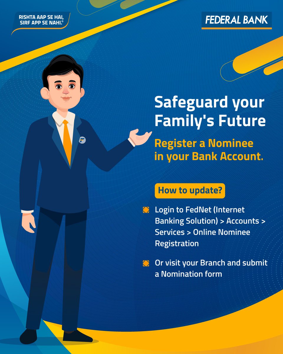 Register a nominee in your bank account either through our Internet ...