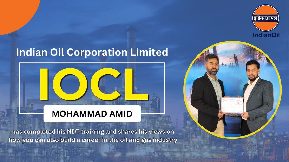 AndtTraining's tweet photo. MOHAMMAD AMID from IOCL | NDT Course Experience at ANDT | #andt #ndt #iocl
Video link
https://t.co/DpCNmVAU2q
Don’t forget to subscribe for more
#NDTTraining #UltrasonicTesting #MagneticParticleTesting #IOCL #ANDT #NDTReview #NDTCertification #UTTraining #MTTraining #NDTIndia https://t.co/96joiZt4Q2