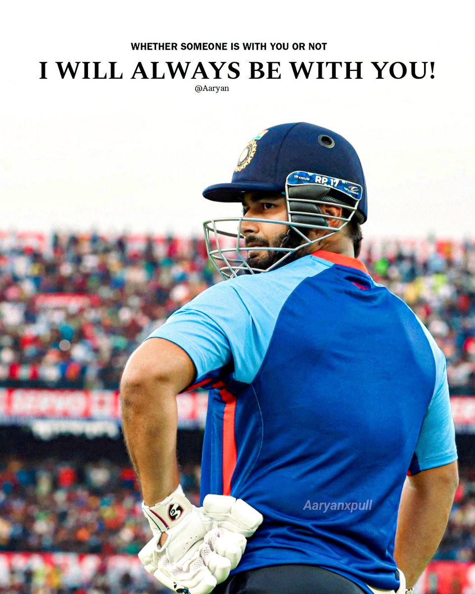 I Will always Be With You!🫶🏻💙🫂
<a href="/RishabhPant17/">Rishabh Pant</a>  
Only Rishabh Pant Fan Repost this Post 🫶🏻❤️