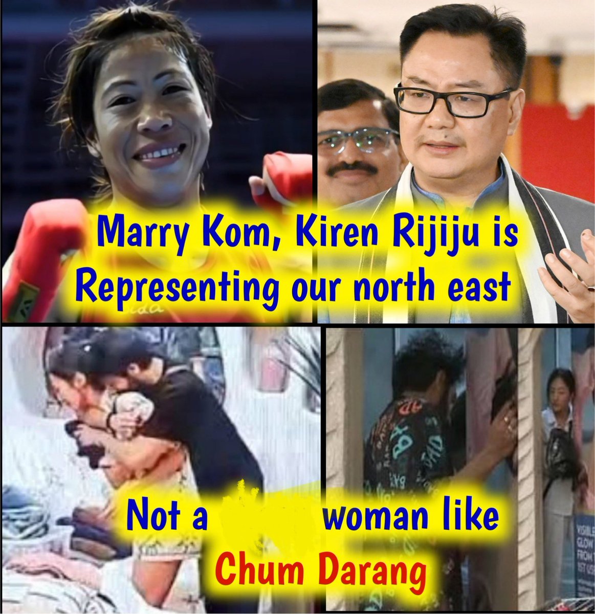 Whom u support guys ? 
Like #MarryKom 
RT #KirenRijiju 
Comment #ChumDarang 

#ElvishYadav #ElvishAmry 
#ChumDarang #MarryKom