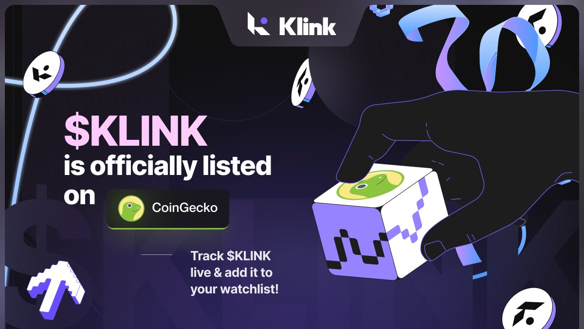 🚀 $KLINK is Now Live on CoinGecko! 🚀

The journey continues—$KLINK is officially listed on <a href="/coingecko/">CoinGecko</a>! 📈🔥

🔎 Track $KLINK in real-time, check price updates, and add it to your watchlist!

🔗 View on CoinGecko: coingecko.com/en/coins/klink…
We’re just getting started! Next stop