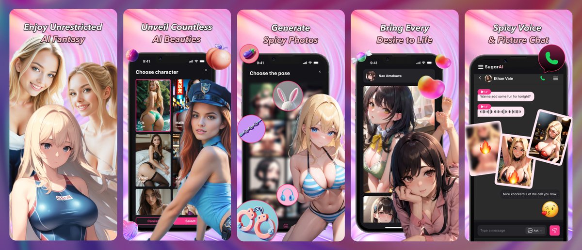 the_sugar_ai's tweet image. SugarAI: Your perfect virtual companion, powered by AIGC! 💕✨
Engage in deep chats, create unforgettable moments, and discover stunning AI-generated content. Ready to experience a world where your fantasies come alive? 🌟🔥
#VirtualCompanion #AIGC #AIChat #FutureOfAI #AIContent