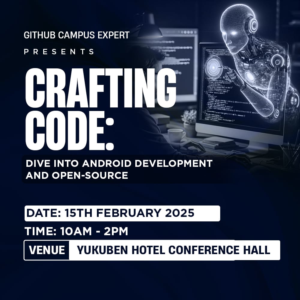GCETSU's tweet photo. 🚀 Kicking Off the Year with Crafting Code: Dive Into Android Development &amp; Open Source!🚀  

Hey Tech Enthusiasts!  

We’re thrilled to announce our first event of the year, Android Development &amp; Open Source! 
Details on flier
#GithubCampusExpert #AndroidDev #OpenSource #Jalingo https://t.co/NIA1oPJSrT