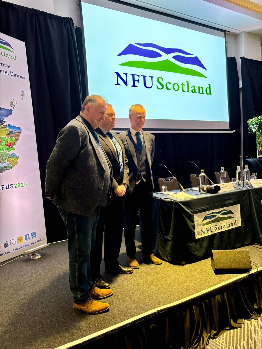 AgriScot (@agriscot) on Twitter photo 👏Congratulations to the <a href="/NFUStweets/">NFU Scotland</a> Chairman Andrew Connon on your election, and to Duncan Macalister and Robert Neill, as the new Vice Presidents.
Thank you to past President <a href="/MartinKennedyVP/">Martin Kennedy</a> for your dedication to the industry during your time as NFU Scotland President 🙏 👏Congratulations to the <a href="/NFUStweets/">NFU Scotland</a> Chairman Andrew Connon on your election, and to Duncan Macalister and Robert Neill, as the new Vice Presidents.
Thank you to past President <a href="/MartinKennedyVP/">Martin Kennedy</a> for your dedication to the industry during your time as NFU Scotland President 🙏