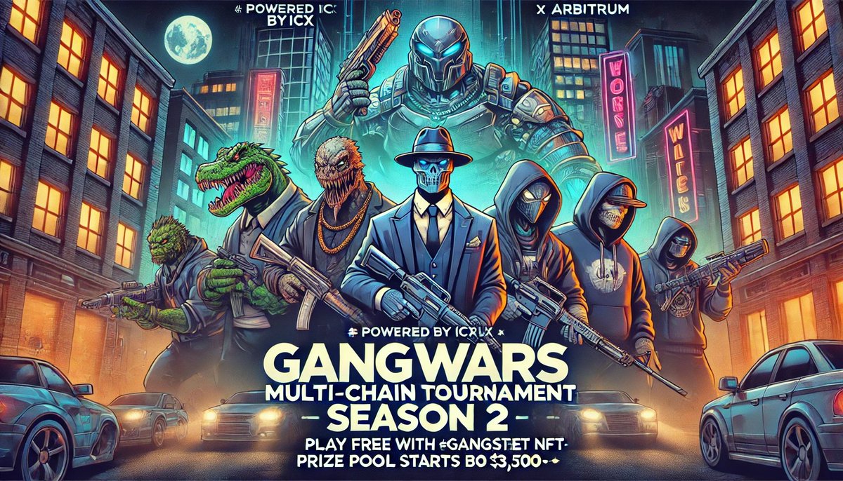 schaduuuwtje's tweet photo. 🔥 @PlayGangWars Multi-Chain Tournament S2 is coming! @poweredbyicx X @arbitrum ⚔️

✅ Play for free with a GangstaBet NFT
✅ Prize pool starts at $3,500+ and grows! 💰
✅ Dinosaurs, Cyborgs, Zombies, Aliens &amp; Humans battle it out!
I’m ready!
#GangWars #Web3Gaming #GangstaVerse https://t.co/fzSMNOGImS