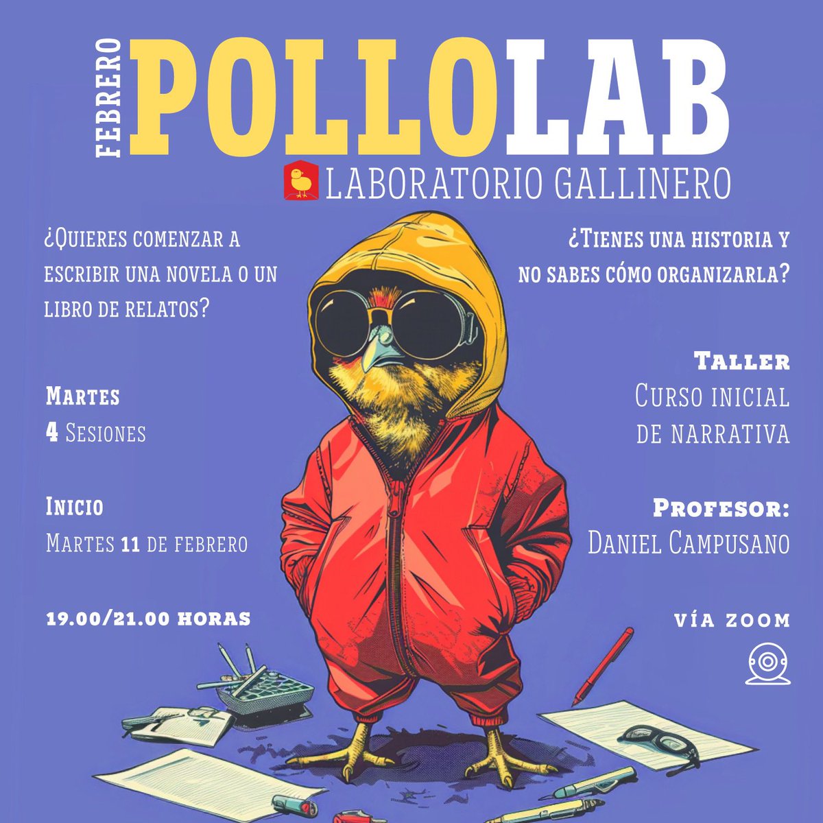 Últimos cupos.
Comenzamos este martes 11.
Anímese.