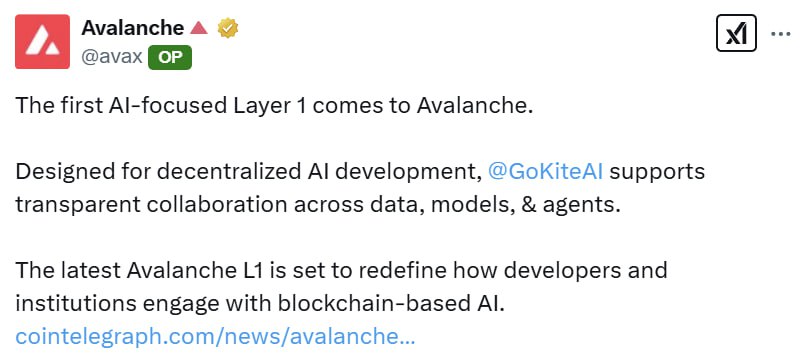 New : Incentivized Testnet GoKite
🏷️ Earn Rewards While You Explore AI
➡️ Register : testnet.gokite.ai/?r=cr44wj5j
➖ Connect your Metamask
➖ Connect Twitter/Discord
➖ Complete Ongoing Tasks 
➖ Chat with AI daily to maximize your rewards!
➖ LFG
#Airdrop
📌 Backed by Avax