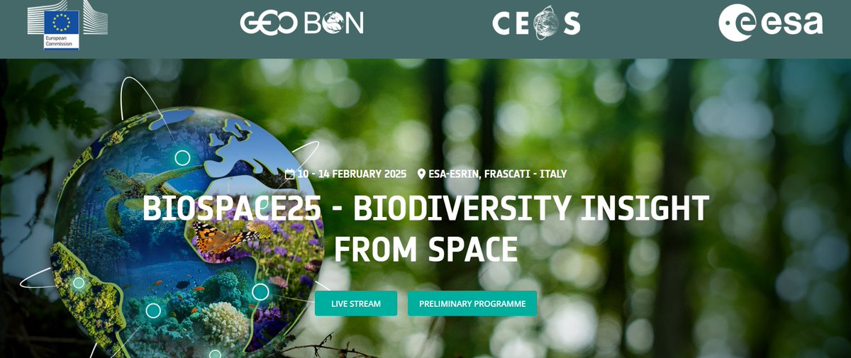 ESA World Ecosystem Extent Dynamics (@weedynamics) on Twitter photo 🌍📊 How can ecosystem accounting, powered by #EarthObservation & advanced modelling, enhance #biodiversity monitoring & policy?
At #BioSpace25 <a href="/smets_b/">Bruno Smets</a> & Ioannis Kokkoris <a href="/upatras/">University of Patras</a> will represent WEED.
▶️Live stream available!
▶️Read more: esa-worldecosystems.org/en/weed-biospa…
#RemoteSensing 🌍📊 How can ecosystem accounting, powered by #EarthObservation & advanced modelling, enhance #biodiversity monitoring & policy?
At #BioSpace25 <a href="/smets_b/">Bruno Smets</a> & Ioannis Kokkoris <a href="/upatras/">University of Patras</a> will represent WEED.
▶️Live stream available!
▶️Read more: esa-worldecosystems.org/en/weed-biospa…
#RemoteSensing