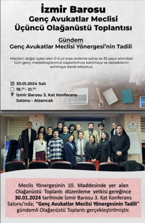 AvBilir's tweet photo. Biraz uzun bir yazı olacak bu yüzden okumaya sabrı olan herkese teşekkür ederim. 

İzmir Barosu Genç Avukatlar Meclisi'nin 18.03.2023 tarihli seçimli olağan genel kurulu sonucunda GAM yürütme kurulu üyeliğine seçildim ve başkan yardımcısı olarak göreve başladım. Bir yıllık görev süremiz boyunca baro yönetimine yaptığımız başvuruların neredeyse tamamı sudan sebeplerle reddedildi. Buna rağmen sırf kurumsal kimlik zarar görmesin diye sosyal medyada tek satır yazı yazmadım. Ancak yapılan bu rezalet değişikliğe karşı aşağıda yazacaklarım az bile.

2016 yılından beri aynı değiştirilmeyen İzmir Barosu Genç Avukatlar Meclisi'nin yönergesini güncellemek için öncelikle 22.06.2023 tarihinde Yönerge Tadil Komisyonu kurduk. Ardından sırasıyla 23.07.2023 tarihinde ve 30.01.2024 tarihinde yönergenin tadili için iki kez olağanüstü genel kurul toplantısı yaptık. Bu toplantılarda tüm genç meslektaşlarımızın fikirlerini alarak oluşturduğumuz yeni yönerge 16.03.2024 tarihindeki seçimli olağan genel kurulda, genç meslektaşlarımızın oy birliğiyle kabul edildi ve baro yönetimine gönderildi.

Ancak İzmir Barosu yönetimi; genç avukatların iradesini hiçe sayarak genel kurul tarafından kabul edilen yönergeyi yürürlüğe sokmayı bırakın, tam 11 ay sonra Genç Avukatlar Meclisinin yapısını tamamen değiştiren yeni bir yönergeyi adeta gece yarısı KHK'ları gibi çıkarttığı kararla habersiz bir şekilde yürürlüğe soktu.

Yeni yönergedeki en kritik iki değişiklik ise genç avukat olma yaşının 35'ten 30'a çekilmesi ve Genç Avukatlar Meclisi Başkanlığı'nın KALDIRILMASIDIR. 

Seçime 40 gün kala, üç meslektaşımızın başkan adaylığı açıklanmışken hem başkan olma iradesini gösteren meslektaşlarımızın bu hakkı ellerinden alınmış hem de yaş sınırı hiçbir gerekçe gösterilmeksizin 5 yaş geriye çekilerek belki de binlerce meslektaşımızın oy hakkı ellerinden alınmış, genç avukatlar meclisinden koparılmışlardır.

Şimdi @izmir_barosu yönetimine sormak istiyorum. Avukatlık Kanunu uyarınca yönerge değişikliği yapabilme hakkınızı anti demokratik şekilde kötüye kullanmanız sizi, sıkça eleştirdiğiniz siyasal iktidardan, daha da açık açık konuşmak gerekirsek AKP zihniyetinden farklı kılıyor mu ? Genç meslektaşlarınıza sormadan, onları dinlemeden yaptığınız bu yönerge değişikliğinin kime ve neye faydası var ? Genç avukatlar meclisinin bir başkanı olması sizi neden rahatsız etti ?  

Yaptığınız bu yanlıştan derhal dönmenizi temenni ederim. Zira yönetim bu tavırda olduğu sürece Baro'nun hiçbir komisyonunda çalışmayacağımı, benim gibi birçok meslektaşımın da mensubu olmaktan gurur duyduğumuz İzmir Barosu'ndan uzaklaşacağını bildiririm.