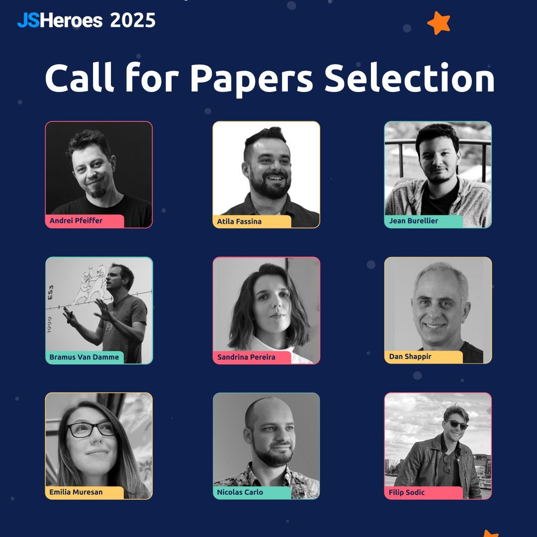 📢 We’re thrilled to announce the selected speakers from this year’s call for papers!

🔎 Check out the full lineup here: jsheroes.io/#speakers
And make sure you join us in Cluj this May 💙 

#JSHeroes #TechConference #TechInnovation #WebDev #JavaScriptTrends
