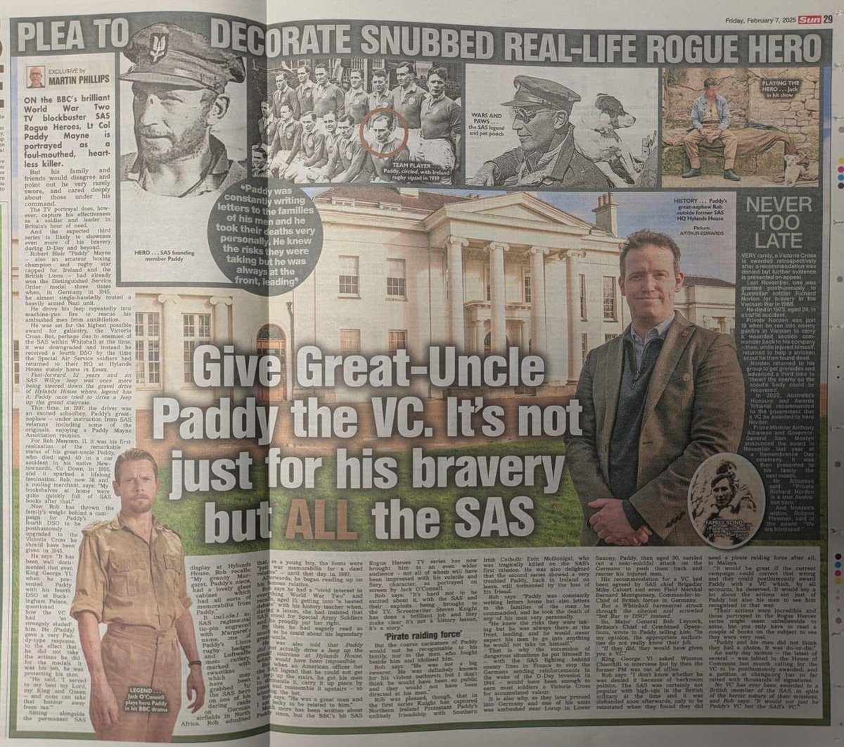 BRILLIANT. Hot off the press - the campaign to award SAS Commander Blair 'Paddy' Mayne the VC keeps growing, as family members join the call. Please share widely, support and spread the word.
thesun.co.uk/news/33228577/…