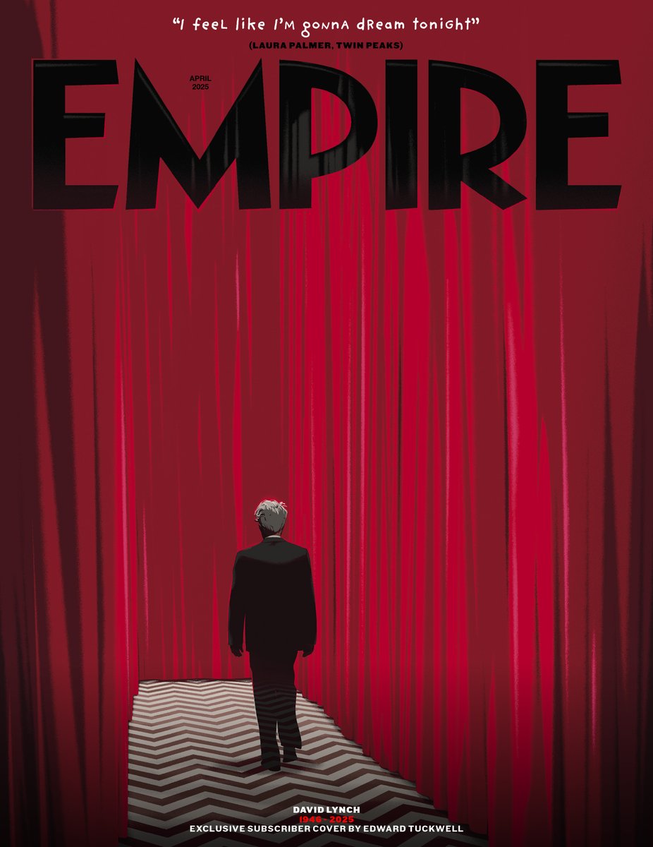 empiremagazine's tweet image. Empire pays tribute to David Lynch in a subscriber cover illustrated by Edward Tuckwell ☕

Inside the April issue, we celebrate Lynch&apos;s life and work – speaking to Nicolas Cage, Dexter Fletcher, Prano Bailey-Bond, Barry Gifford and more.

READ MORE: empireonline.com/movies/news/da…