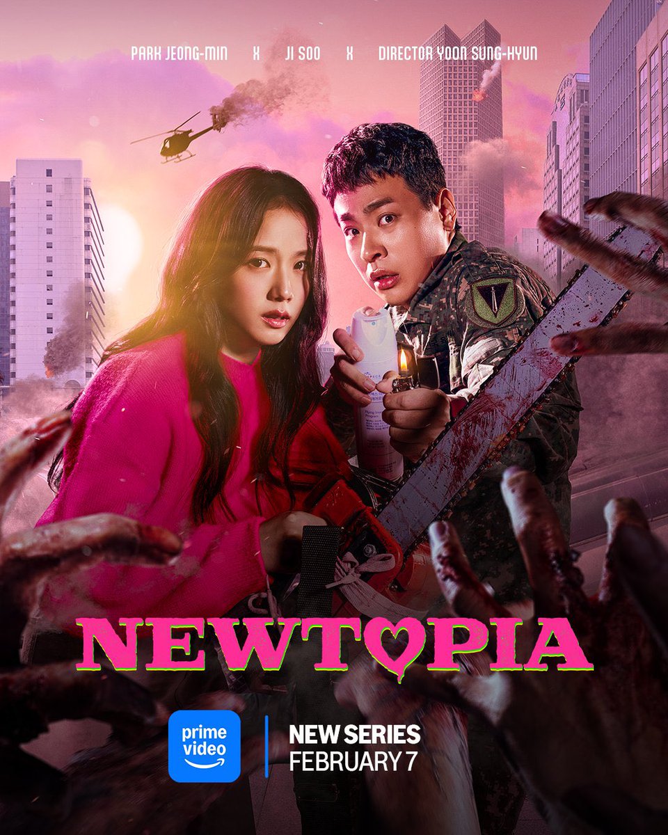‘Newtopia’ starring JISOO and Park Jeongmin is now streaming on Prime Video.