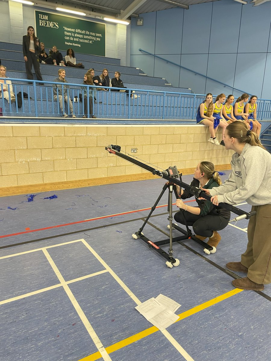 Last week, two of our Media pupils Ruby and Georgie filmed part of their music video for their coursework in the MPH. 

It was an ambitious shoot with 40 extras for the pupils to coordinate, a basketball match and a cheerleader routine for them to navigate!