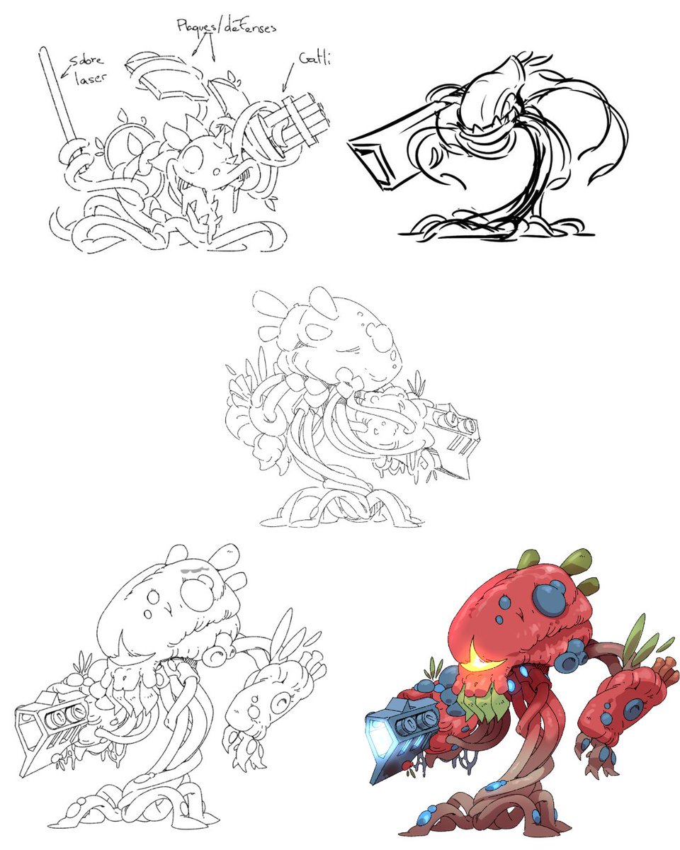 🐓🪴Clunk and Zgeurg could have been very different : a fish and a carnivorous plant!
Discover their sketches 🖍️