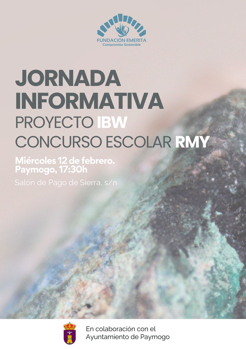 EmeritaEspana's tweet photo. 🌍✨ ¡Llega el Proyecto #RMY! 📚🔬
En @EmeritaEspana impulsamos el talento local con un concurso escolar y universitario, acercando la innovación y la formación a institutos y universidades. Una oportunidad única para ser parte del futuro de Huelva.
📍 Paymogo, ¡te esperamos! https://t.co/4MZnh3kcSX