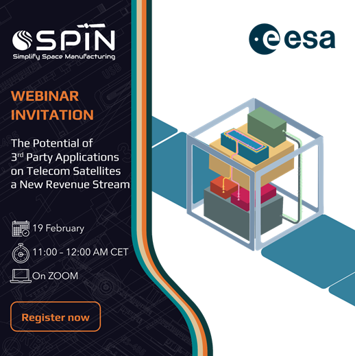 🎯Join us for an exclusive webinar, "The Potential of 3rd Party Applications on Telecom Satellites - A New Revenue Stream" 

📅 Date: 19 February 
⏰ Time: 11:00 - 12:00 am CET
🖥️ Virtual Event | Free Registration on ZOOM

Register Now 👉 lnkd.in/dVrrzY-n

#MA61C #NextGen