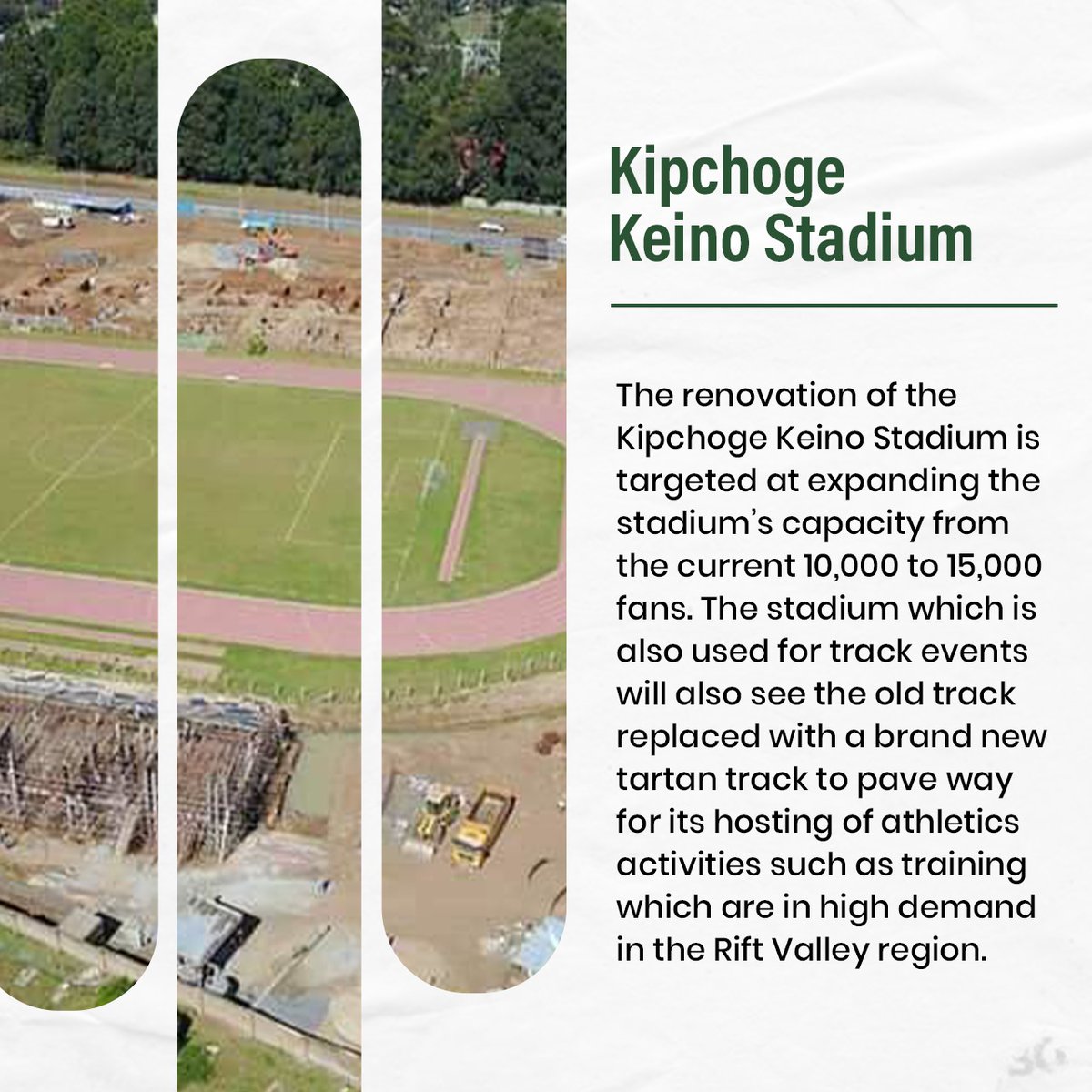 Fuata_B's tweet photo. The ongoing renovation of Kipchoge Keino is plus to the Sports infrastructure in the country. Kip Keino stadium will provide the much needed sports infrastructure in Western Kenya. https://t.co/0zbrLKqB7Q