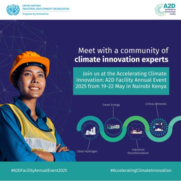📢The A2D Facility Annual Event 2025 will bring together global experts to explore the challenges &amp; opportunities in implementing &amp; scaling innovative demonstration projects.
Don’t miss the chance to be part of it!
Submit your application by 9 March 2025
👉a2dfacility.unido.org/web/node/126