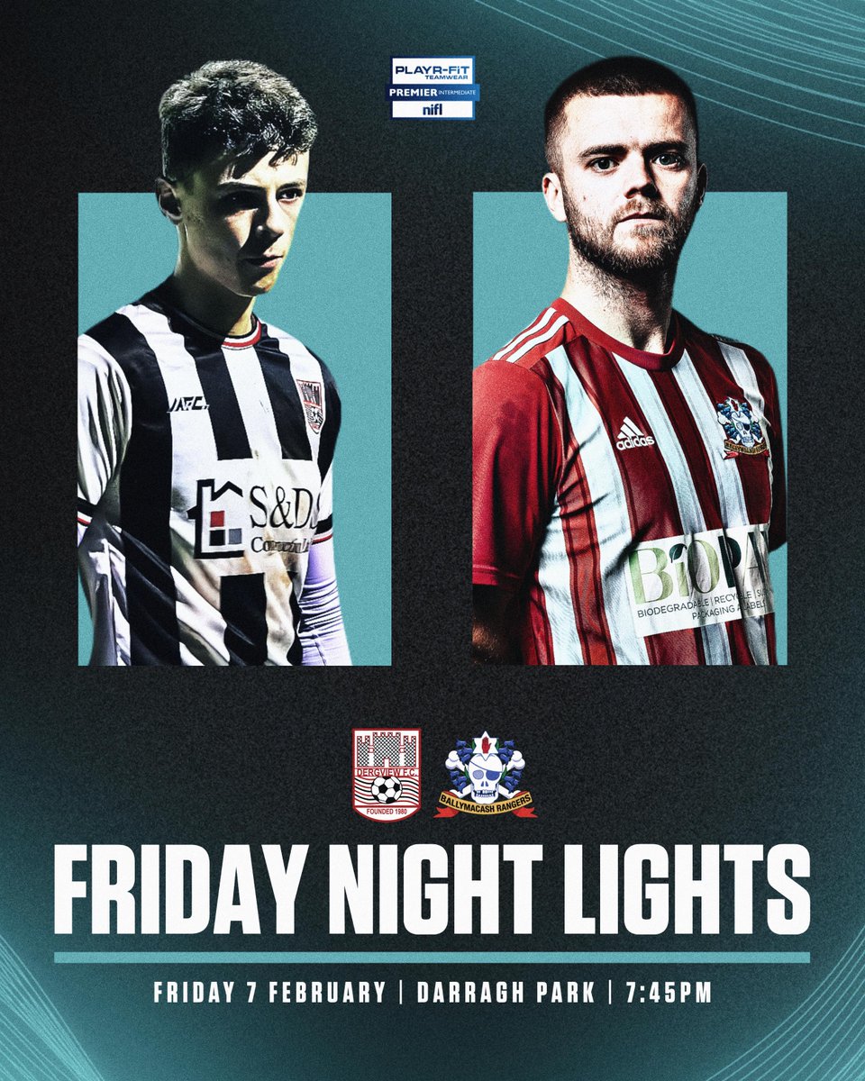 💡 FRIDAY NIGHT LIGHTS 💡

<a href="/DergviewFC/">Dergview F.C</a> vs <a href="/cashrangers/">Ballymacash Rangers</a> 
 
#PlayrFitPIL