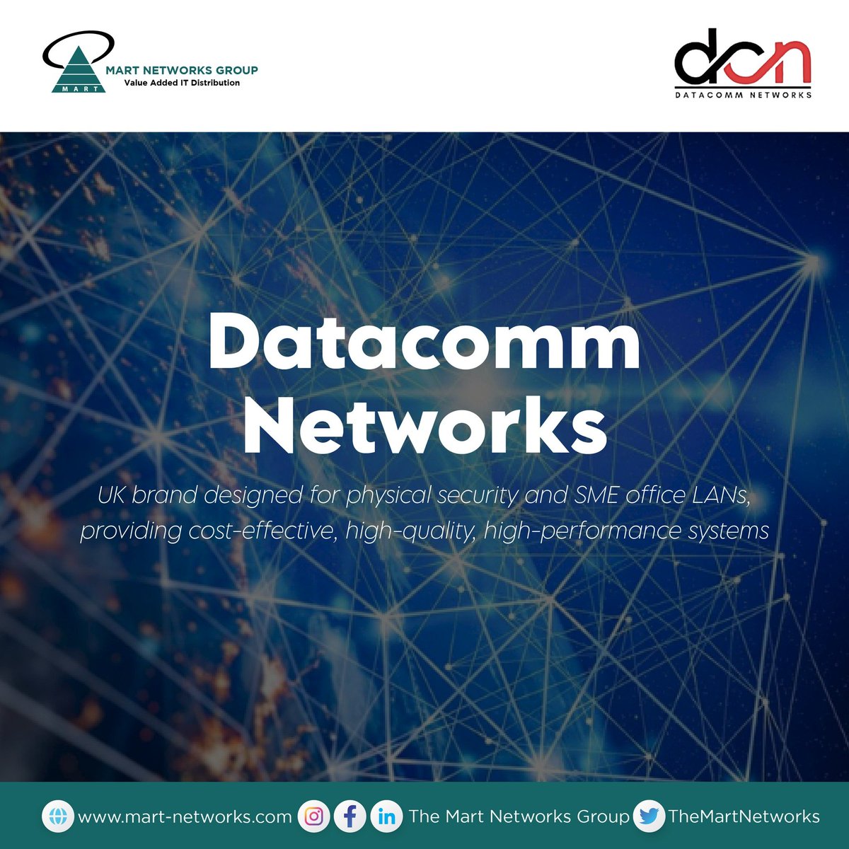 TheMartNetworks's tweet image. (DCN) is a UK brand designed for physical security and SME office LANs

Read More: dcn-networks.co.uk/about

Contact Us For More Inquires and Purchase: mart-networks.com/contact-us

#themartnetworksgroup #awardwinningdistributor #DatacommNetworks #DCN #PhysicalSecurity #CCTV