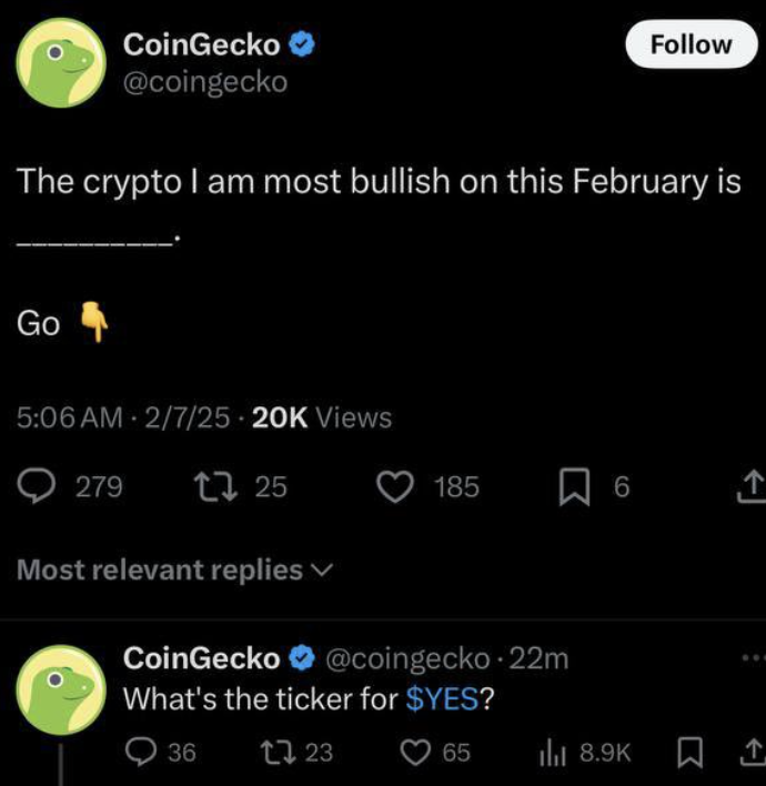 IzCryptoG's tweet photo. @dxrnell $YES

FgUkAw5RHkxfRceWWfzhM5THeJCuB1Rg6jdzK7CApump

COINGECKO COULDNT LET US SEND TO 10MIL WITH EASE

THEY DELETED THE TWEET, NOT ITS TIME FOR REVENGE !! https://t.co/jpODbEpuS0