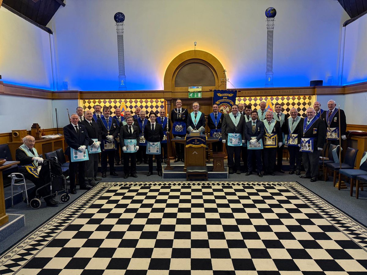 Last night, we hosted an eventful meeting in Marlow with significant milestones:
- Josh received the Third Degree.
- Tony was awarded a certificate for 50 years as a Freemason.
- Rob received his Grand Lodge certificate.

Our next meeting is on Thursday, 6th March.